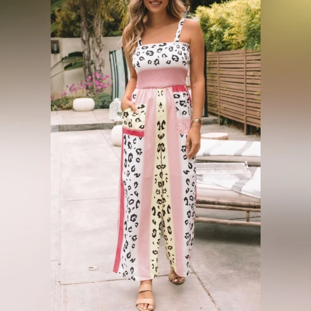 Gorgeous Color Block Leopard Romper - Picture 8 of 10